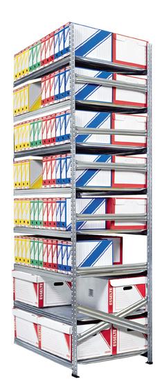 Rayonnage d&rsquo;archive  kit suivant galv&rsquo; archives h.2500 x l.1200 x p.700 mm – 1775031 - Image 1
