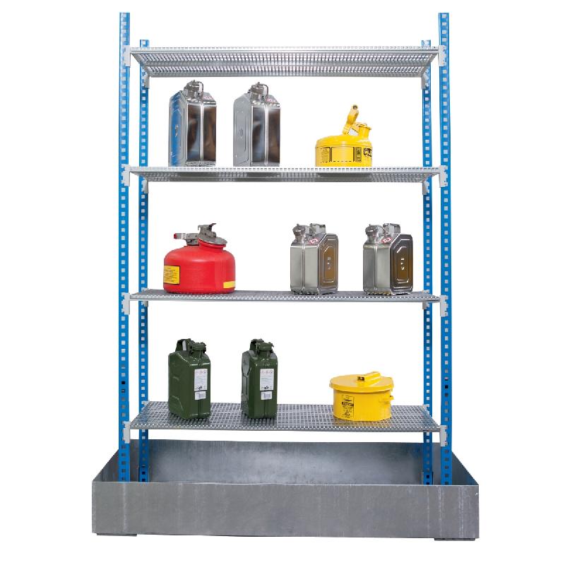 Rayonnage de rétention au sol 1 travée acier - Image 1