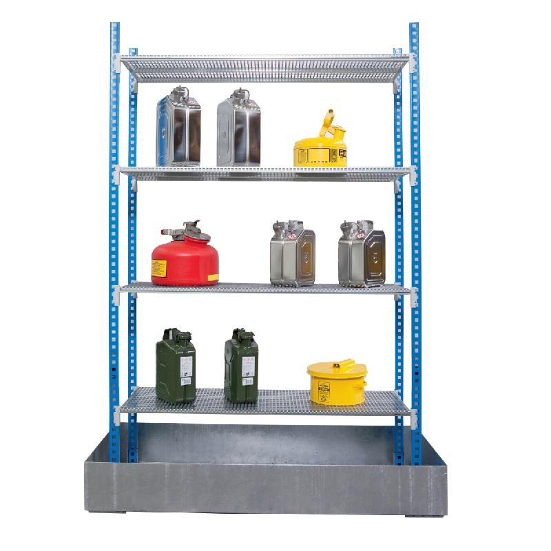 Rayonnage de rétention au sol 2 travées acier - Image 1