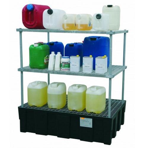 Rayonnage EURO-PE 3 niveaux – Pour huiles, fioul, gasoil, produits chimiques – CEMO – 90645 - Image 1