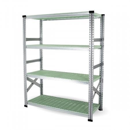 Rayonnage galvanisé alimentaire à tablettes ajourées - Image 1