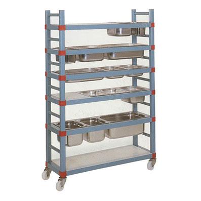 Rayonnage gastro sur mesure – PVC hygiénique, normes HACCP, grilles ventilées et chariots 2 à 15 niveaux - Image 1