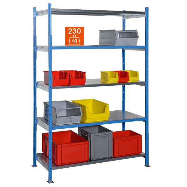 Rayonnage industriel avec tablettes galvanisées réglables  – PROFILHER - Image 1