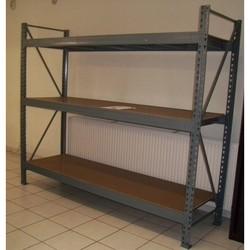 Rayonnage industriel éco – dimensions L: 240 x P: 70 cm – 3 niveaux – charge 450 kg/niveau - Image 1