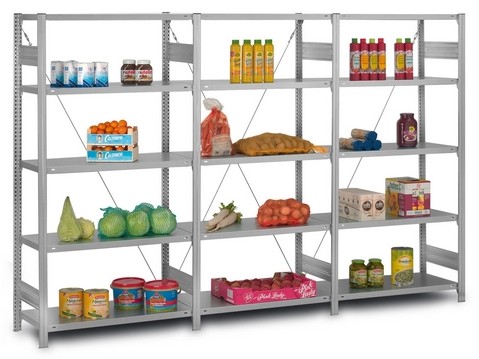 Rayonnage inox emboitable – Modulaire et extensible – Charge 200kg par niveau – Dimensions variées - Image 1