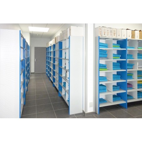 Rayonnage léger à tablettes tôlées – stockage et archivage de dossiers, pièces détachées, bacs et cartons - Image 1