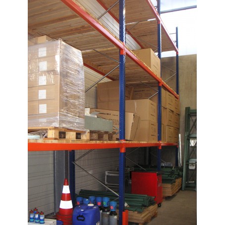 Rayonnage lourd pour l&rsquo;entreposage de palettes – Palettier en acier galvanisé avec accessoires et normes NF EN 15512 - Image 1