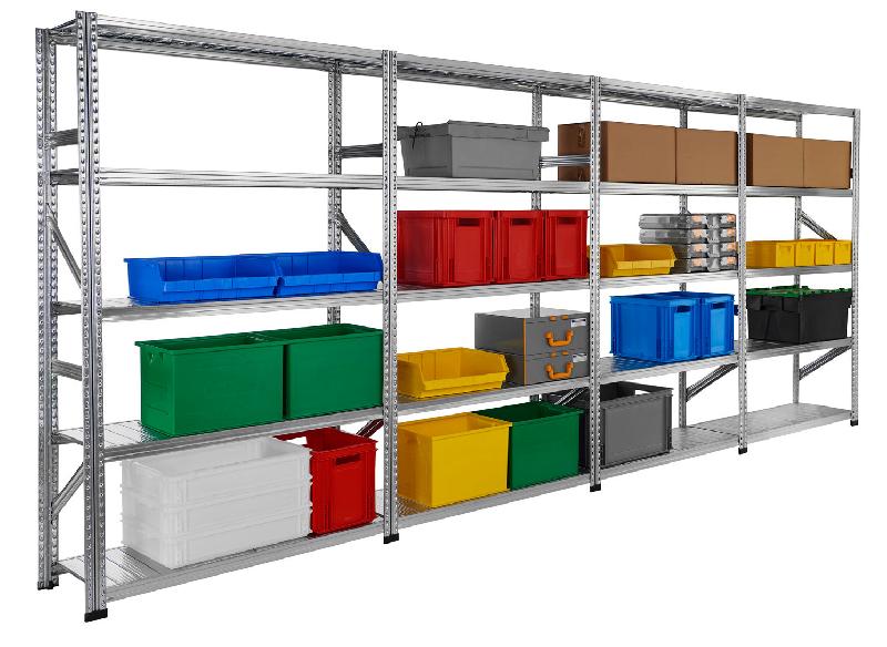 Rayonnage métallique l.4800 x p.400 x h.1972 mm galvastar – 8800320 - Image 1