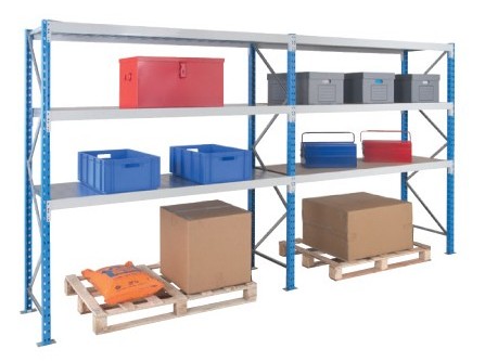 Rayonnage mi-lourd modulable pour stockage manuel – Charge jusqu&rsquo;à 800kg par niveau - Image 1