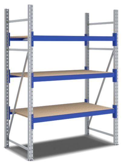 Rayonnage mi-lourd – avec panneaux en bois aggloméré pour stockage et prélèvement de produits non-palettisés - Image 1
