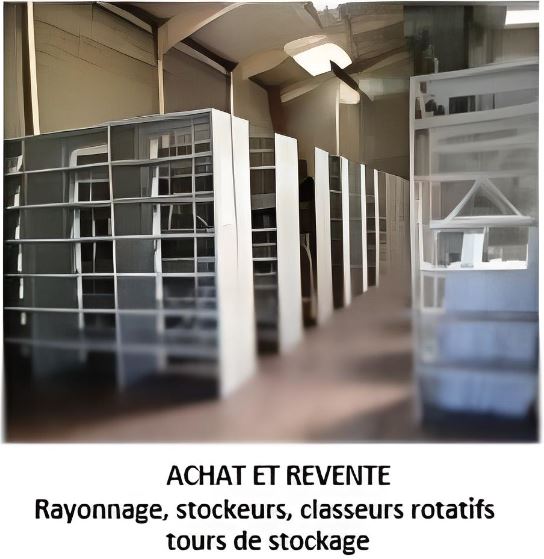 Rayonnage d&rsquo;occasion – Stockage de pièces détachées et archives – Hauteur 2.100mm, Profondeur 390mm, Largeur 1.000-1.200mm - Image 1