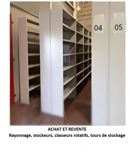 Rayonnage d&rsquo;occasion pour stockage – Hauteur 2.200mm – Largeur 1.000/1.200mm – Profondeur 390mm - Image 1