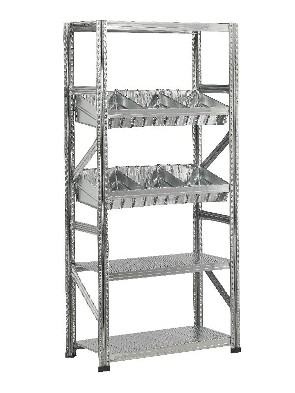 Rayonnage picking avec casiers l.900 x p.400 mm – 1820664 - Image 1