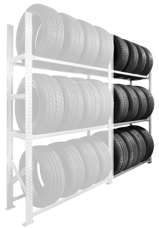 Rayonnage porte pneus kit suivant 3 niveaux p.500 – 1790117 - Image 1