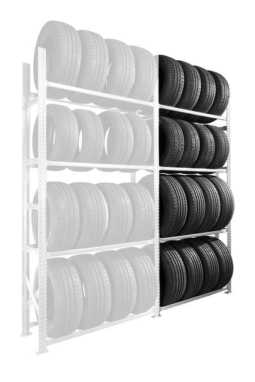 Rayonnage porte pneus kit suivant 4 niveaux p.500 – 1790119 - Image 1