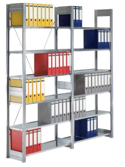 Rayonnage pour archive – utilisation simple face – travée de départ et extension – composants galvanisés - Image 1