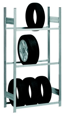 Rayonnage à pneus – Charge 150kg par niveau – Acier galvanisé – Modulaire et extensible - Image 1
