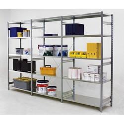 Rayonnage tôlé modulable galvanisé – h.2m x l.1m – finition pour milieu humide, montage sans vis ni boulon - Image 1