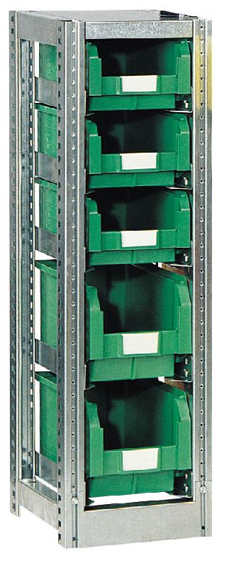 Rayonnage tr h.1010 mm pour bac et caisse l.200 x p.350 mm – 4tr3501 - Image 1