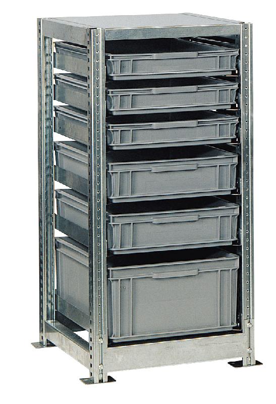 Rayonnage tr h.1010 mm pour caisse 600×400 mm départ – 4tr6401 - Image 1