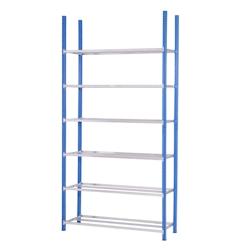 Rayonnage tubulaire AXEL 6 niveaux – Elément départ 35 x 100 x 200cm PROVOST – bleu acier 340041150 - Image 1