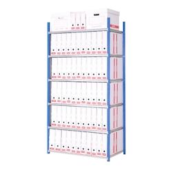 Rayonnage tubulaire AXEL 6 niveaux – Elément départ 70 x 100 x 200cm PROVOST – bleu acier 340041170 - Image 1