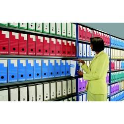 Rayonnage tubulaire d&rsquo;archives peint – tablette démontable – profondeur 35 cm – charge jusqu&rsquo;à 200 kg - Image 1