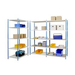 Rayonnage tubulaire monobloc grande profondeur – H:2m x L:1m – 5 niveaux – Stockage modulable - Image 1