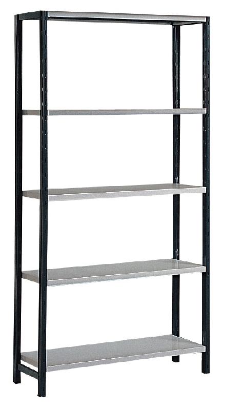 Rayonnage universel peint 5 tablettes l.970 x p.600 x h.2000 mm – 1602639 - Image 1