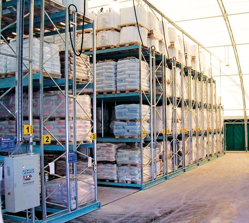 Rayonnages à palettes sur embases mobiles – stockage haute densité - Image 1