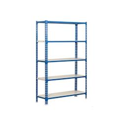 SimonRack Étagère metallique sans vis Simonclick 5 plateaux de 180 kgs par plateau couleur BLEU/BLANC 1800x800x400 mm (haut x largeur x profondeur) - Image 1