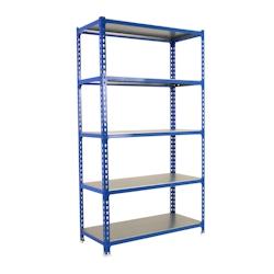 SimonRack Étagères et Rayonnage 2000x1200x500 mm, 5 Niveaux, Tablettes en Acier, 200 kg par Niveau, Bleu/Galvanisé – Simonclick – métal 8425437076961 - Image 1