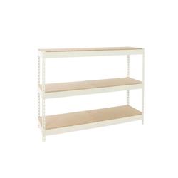 SimonRack Étagères Charge Lourde 1500x1500x750 mm, 3 Niveaux en Bois, 600 mmkg par Niveau, Structure Acier, Blanc/Bois – Simonforte – blanc métal 8 - Image 1