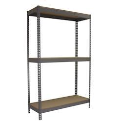SimonRack Étagères Charge Lourde 2000x1800x450 mm, 3 Niveaux en Bois, 600 mmkg par Niveau, Structure Acier, Gris/Bois – Simonforte – gris métal 843 - Image 1