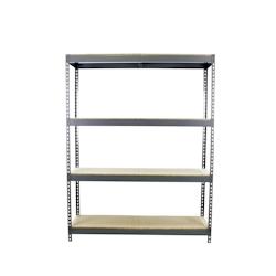 SimonRack Étagères Charge Lourde 2000x1800x600 mm, 4 Niveaux en Bois, 600 mmkg par Niveau, Structure Acier, Gris/Bois – Simonforte – gris métal 843 - Image 1