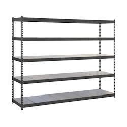 SimonRack Étagères Charge Lourde 2000x1800x600 mm, 5 Niveaux Métal, 600 mmkg par Niveau, Structure Acier, Anthracite/Galvanisé – Simonforte – noir - Image 1