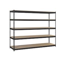 SimonRack Étagères Charge Lourde 2000x2100x450 mm, 5 Niveaux en Bois, 500 kg par Niveau, Structure Acier, Anthracite/Bois – Simonforte – noir métal - Image 1