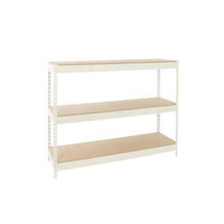 SimonRack Étagères Charge Lourde 2000x2400x450 mm, 3 Niveaux en Bois, 400 kg par Niveau, Structure Acier, Blanc/Bois – Simonforte – blanc métal 842 - Image 1