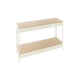 SimonRack Étagères Charge Lourde 900x1200x750 mm, 2 Niveaux en Bois, 600 mmkg par Niveau, Structure Acier, Blanc/Bois – Simonforte – blanc métal 84 - Image 1
