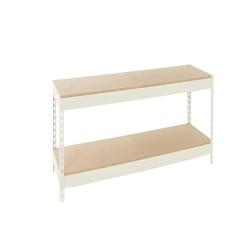 SimonRack Étagères Charge Lourde 900x1500x450 mm, 2 Niveaux en Bois, 600 mmkg par Niveau, Structure Acier, Blanc/Bois – Simonforte – blanc métal 84 - Image 1