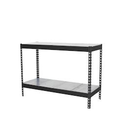 SimonRack Étagères Charge Lourde 900x1500x750 mm, 2 Niveaux Métal, 600 mmkg par Niveau, Structure Acier, Anthracite/Galvanisé – Simonforte – noir - Image 1