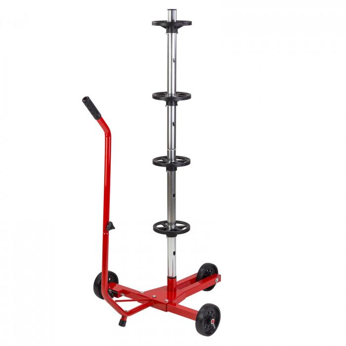 Support de rangement mobile pour pneus / jantes &lsquo;monza&rsquo; avec housse - Image 1