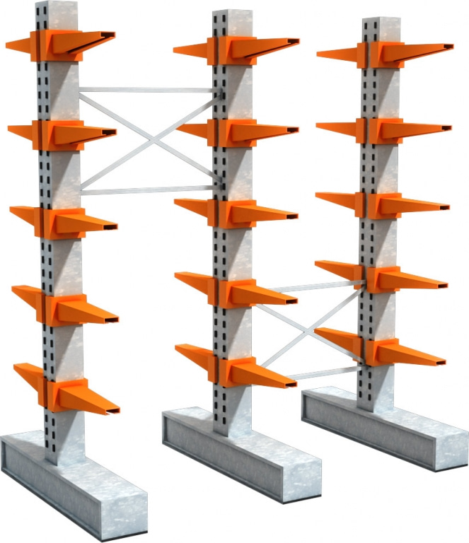 Rayonnage cantilever charge lourde – stockage horizontal de longues charges - Image 1