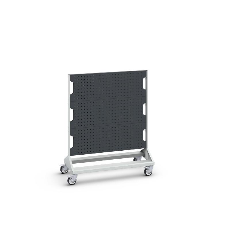 Rack Perfo Mobile Double Face – 6 panneaux – LxPxH : 1000x550x1250 mm – Construction en acier robuste - Image 1
