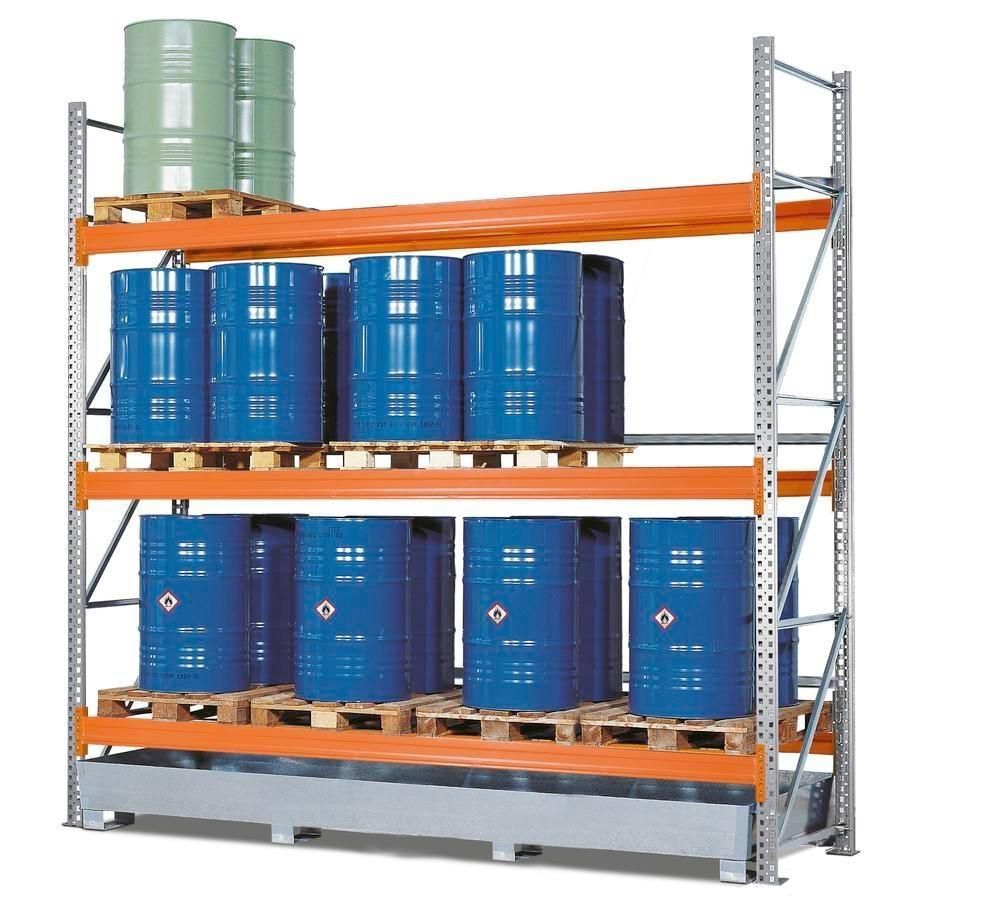 203295W – Rayonnage pour palettes PR 33.37 – 9 palettes EURO ou chimie – Élément élargissable - Image 1