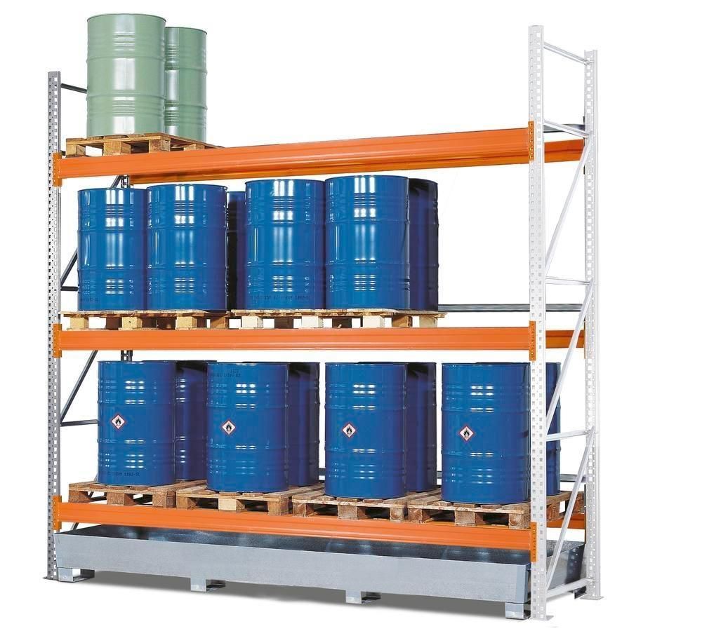 203296W – Rayonnage pour palettes PR 33.37 – 9 palettes EURO ou chimie – Élargissable par éléments complémentaires - Image 1