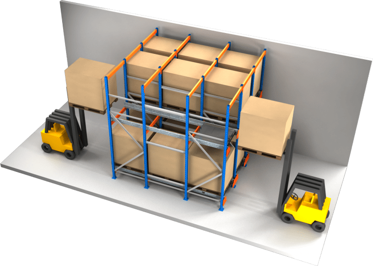 Rayonnage pallet shuttle – système semi-automatique pour stockage de palettes en LIFO et FIFO - Image 1
