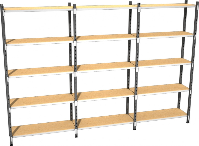Rayonnage léger peint – montage sans vis, dimensions variables de 1850mm à 3500mm de hauteur - Image 1