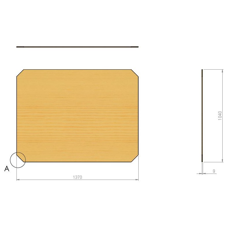 Planche 1370x1005x9 mm pour rack mobile – Occasion – Matériel de stockage - Image 2
