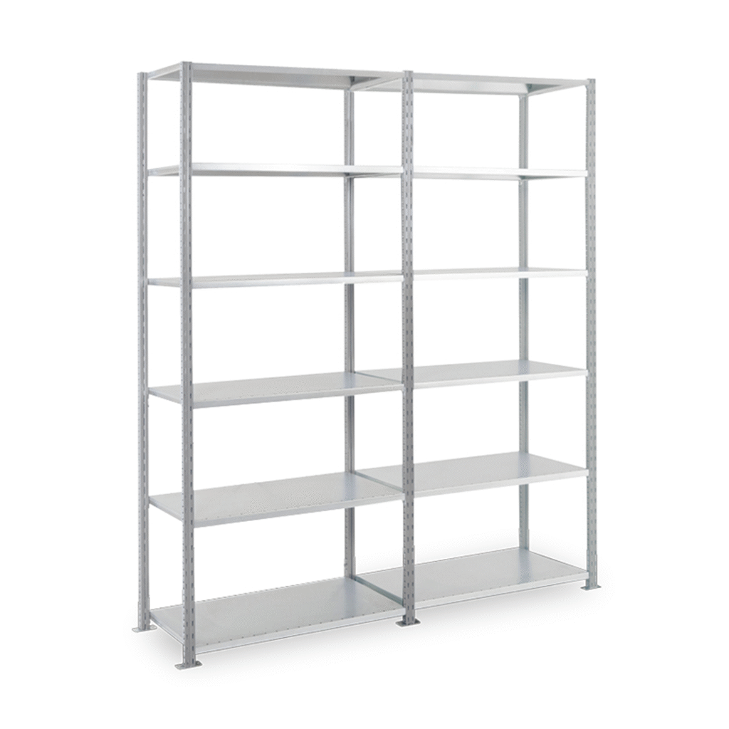 Rayonnage léger d’occasion – modulable, jusqu’à 3000 mm de hauteur et 250 kg par niveau - Image 1